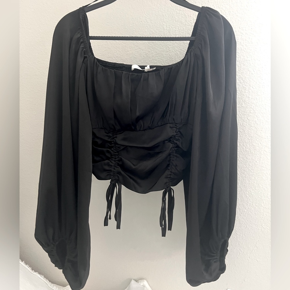 Black Ruched Top